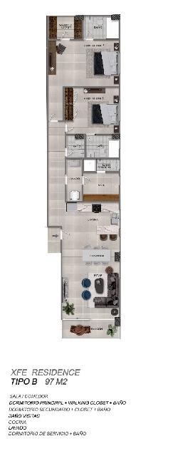 En venta apartamento 5to piso con terraza en Miramar