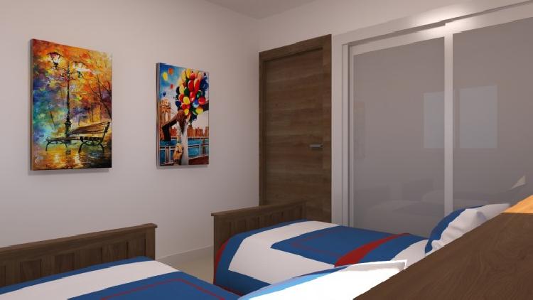 apartamento en venta de 3 hab en torre en Manoguayabo