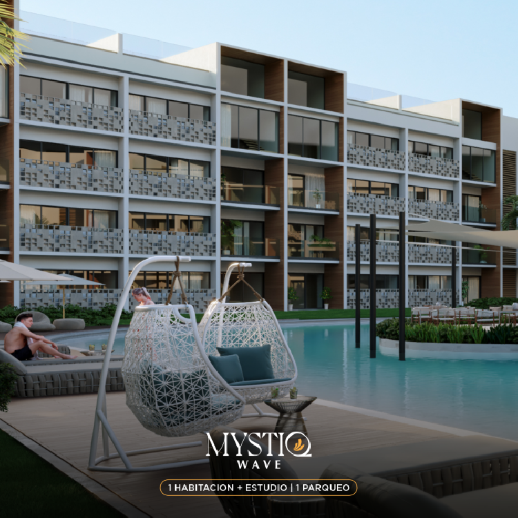Apartamento de 1 hab mas estudio venta en Punta Cana