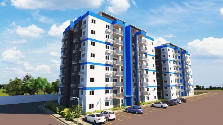 apartamento en venta de 3 hab en torre en Manoguayabo
