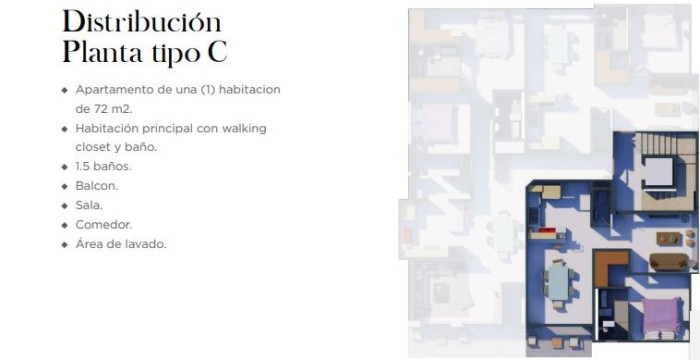 Apartamento en Venta de 1 Habitación Jardines del Sur