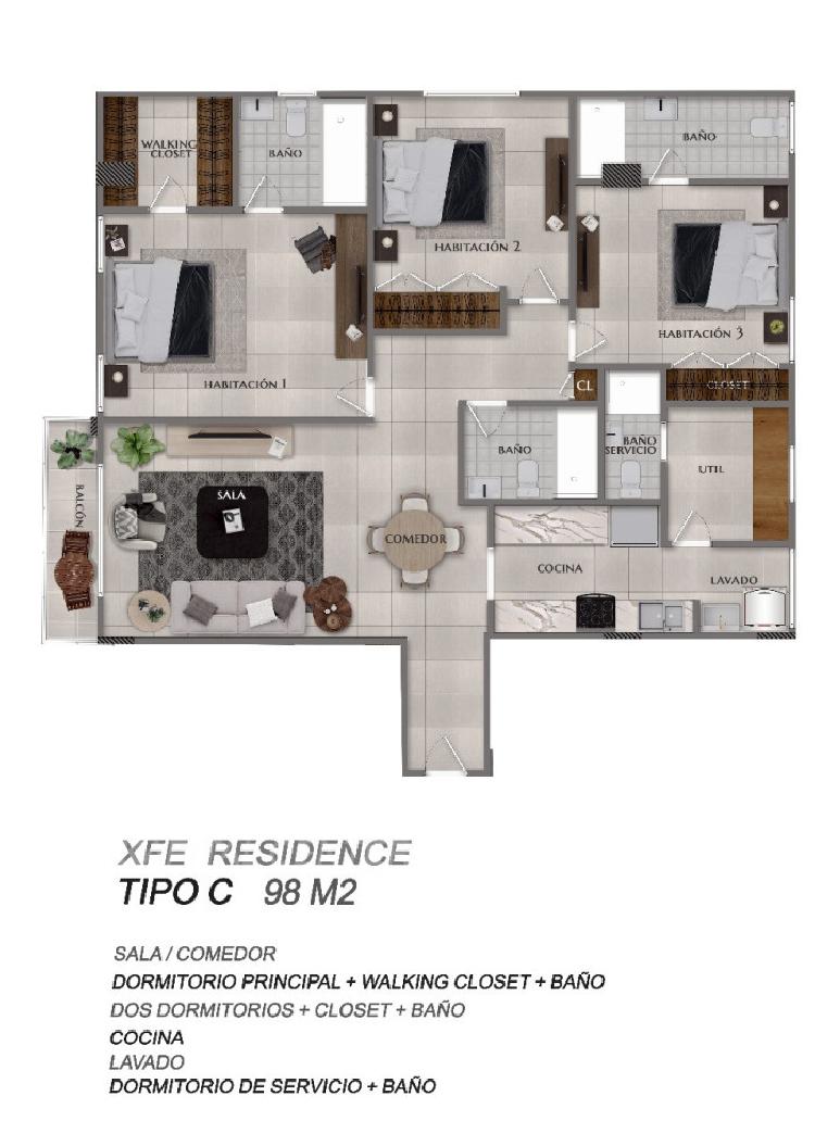 En venta apartamento en 2do piso de Miramar