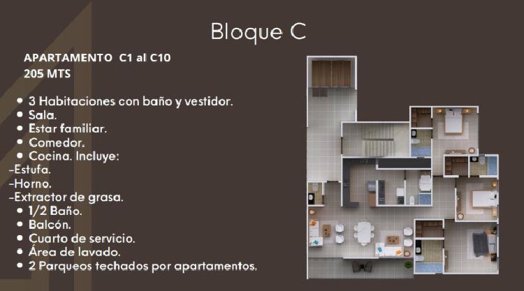 Amplio Apartamento de 205mts2 en Venta en Santiago R.D.