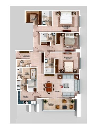 Apartamento en Venta con Terraza en Piantini