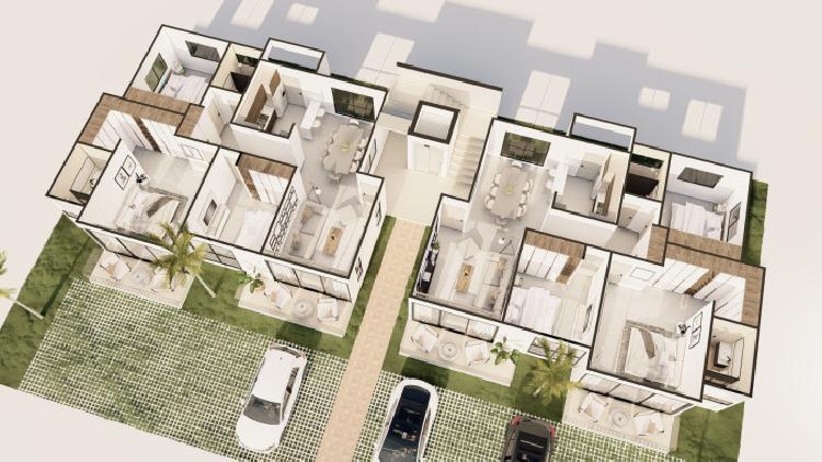 Venta de Apartamentos en Planos 3 Habitaciones Bavaro 